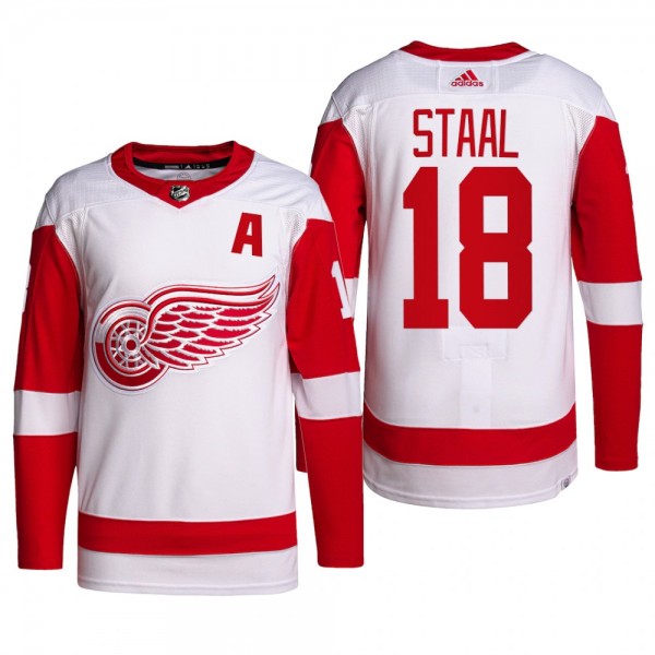 2022 Detroit Red Wings Marc Staal Away Jersey Whit...