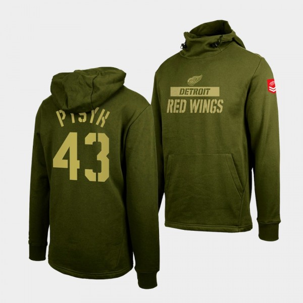 Mark Pysyk Detroit Red Wings Thrive Olive Levelwear Hoodie