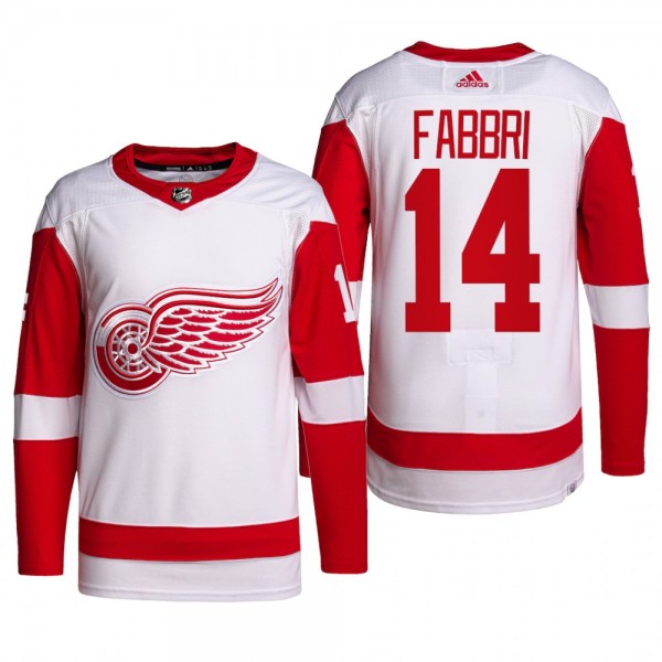 2022 Detroit Red Wings Robby Fabbri Away Jersey Wh...