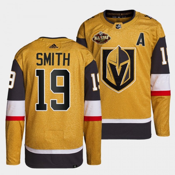 Reilly Smith #19 Golden Knights Authentic Primegreen Gold Jersey 2022 All-Star
