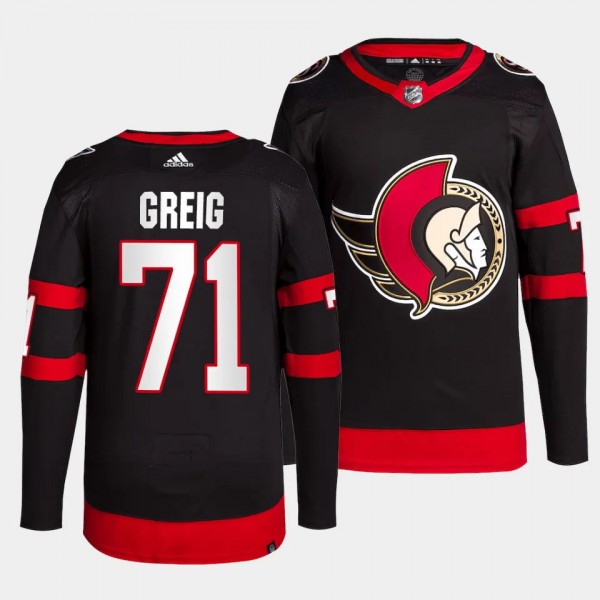 Ridly Greig Ottawa Senators Home Black #71 Primegr...