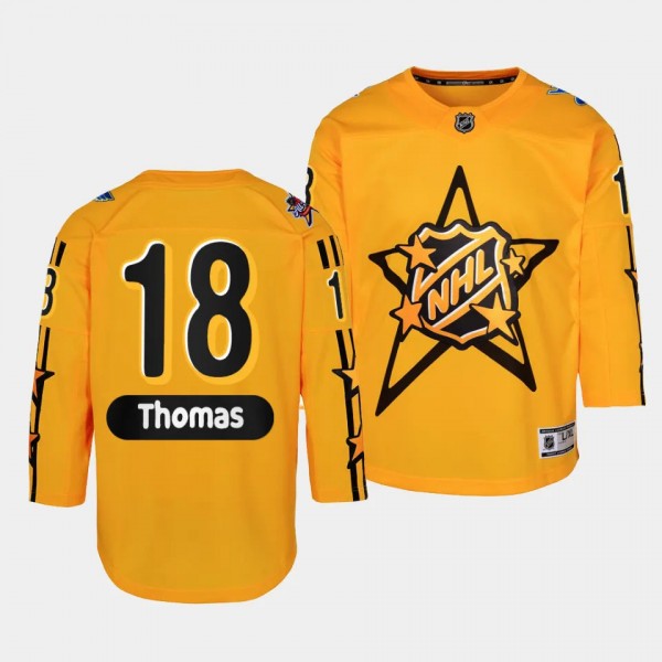 St. Louis Blues #18 Robert Thomas 2024 NHL All-Star Game Premier Yellow Youth Jersey
