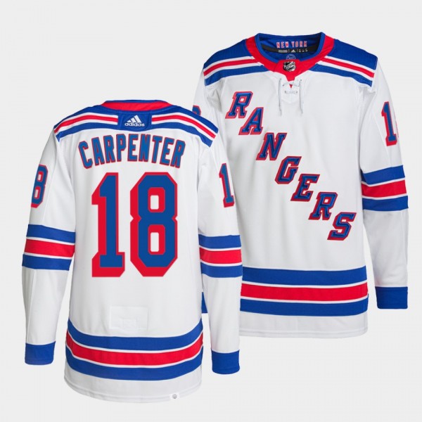 Ryan Carpenter #18 New York Rangers 2022 Primegreen Authentic White Jersey Away