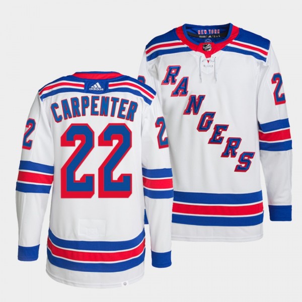 New York Rangers Primegreen Authentic Ryan Carpenter #22 White Jersey Away