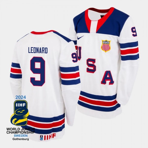 USA 2024 IIHF World Junior Champions Ryan Leonard ...