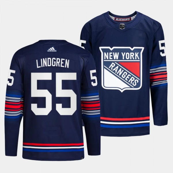 Ryan Lindgren New York Rangers 2023-24 Alternate Navy #55 Authentic Third Jersey Men's
