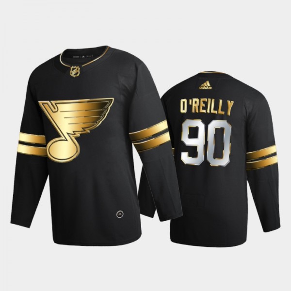 St. Louis Blues Ryan O'reilly #90 2020-21 Golden Edition Black Limited Authentic Jersey