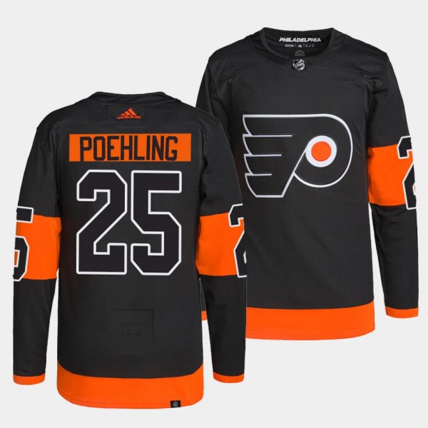 Ryan Poehling Philadelphia Flyers Alternate Black #25 Primegreen Authentic Pro Jersey Men's