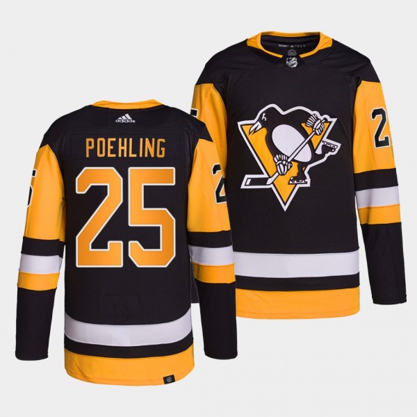 Ryan Poehling #25 Pittsburgh Penguins 2022 Primegreen Authentic Black Jersey Home