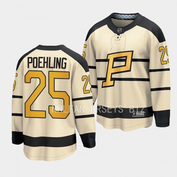 Pittsburgh Penguins Ryan Poehling 2023 Winter Classic Cream Player Jersey Men's