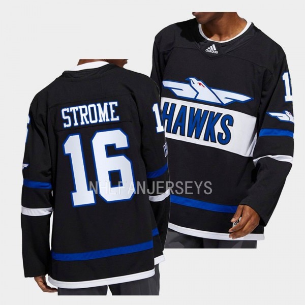Hawks Ryan Strome Anaheim Ducks Black #16 Authenti...