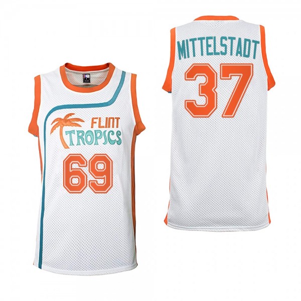 Casey Mittelstadt Buffalo Sabres Flint Tropics Basketball Jersey White #37 Semi-Pro