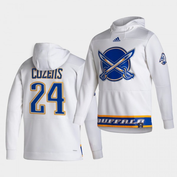 Buffalo Sabres Dylan Cozens 2021 Reverse Retro White Special Edition Pullover Hoodie