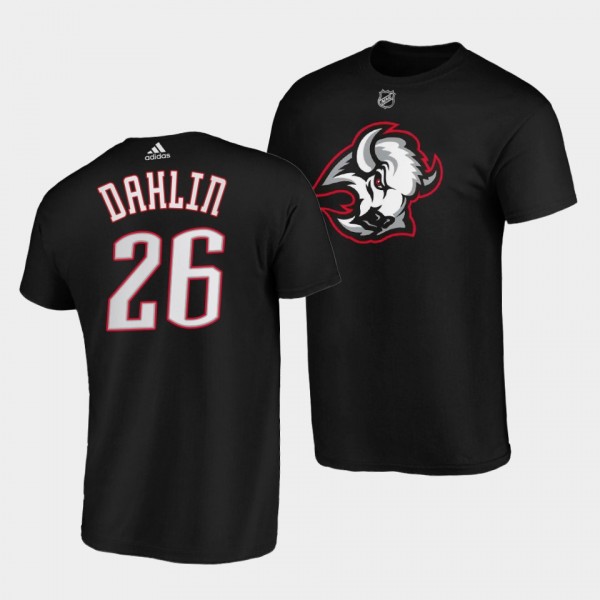 Rasmus Dahlin Third Logo Buffalo Sabres 2022-23 Black T-Shirt Goathead