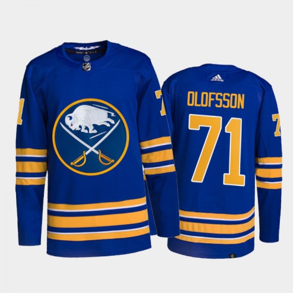 Victor Olofsson Buffalo Sabres Home Jersey 2021-22 Royal #71 Authentic Primegreen Uniform