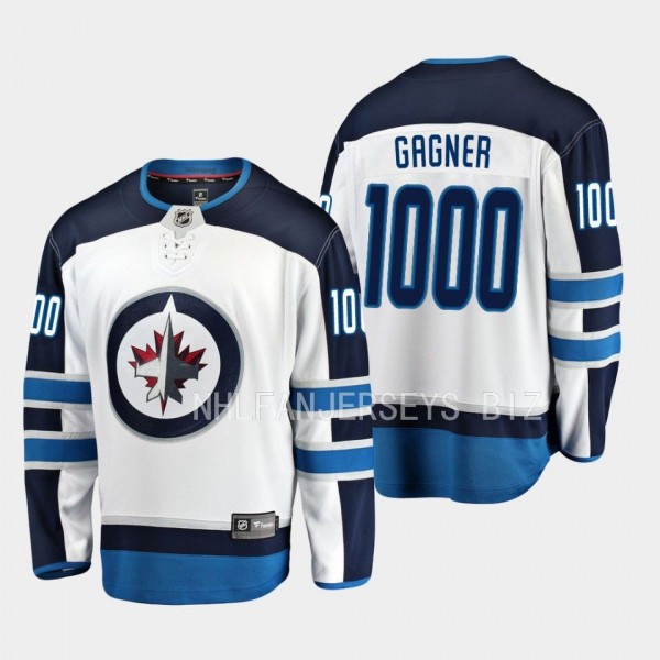 Winnipeg Jets Sam Gagner 1000th Career Game White ...