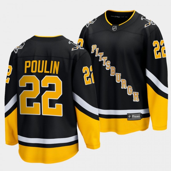 Pittsburgh Penguins Sam Poulin Alternate Black Jer...