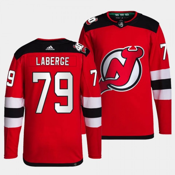 Samuel Laberge New Jersey Devils Home Red #79 Auth...