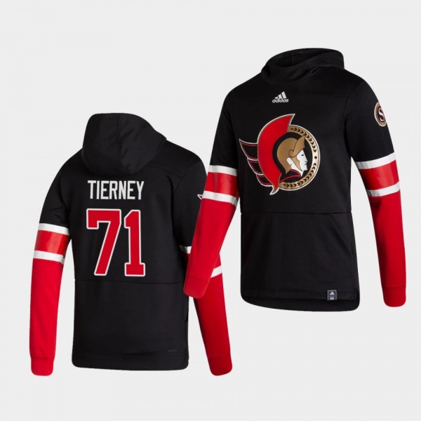 Ottawa Senators Chris Tierney 2021 Reverse Retro Black Authentic Pullover Special Edition Hoodie