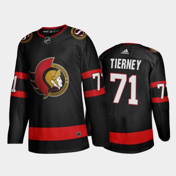 Ottawa Senators Chris Tierney #71 Home Black 2020-...