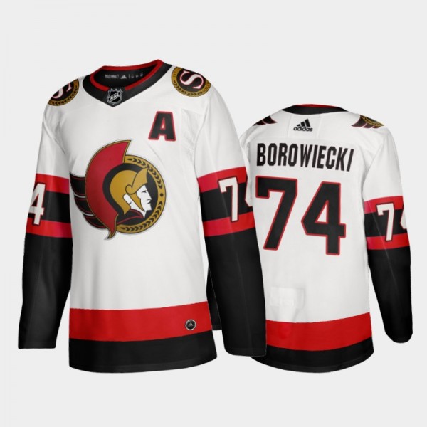 Ottawa Senators Mark Borowiecki #74 Away White 202...