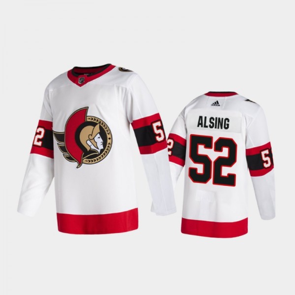 Ottawa Senators Olle Alsing #52 Away White 2020-21 Authentic Jersey