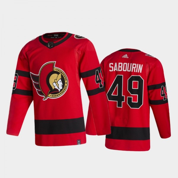 Ottawa Senators Scott Sabourin #49 2021 Reverse Re...