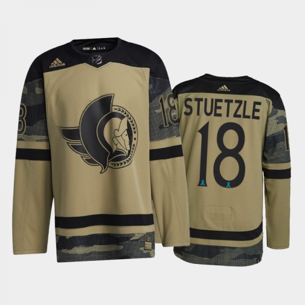 Ottawa Senators Tim Stuetzle 2021 CAF Night #18 Je...