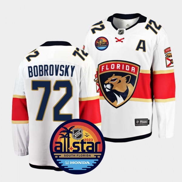 Sergei Bobrovsky Panthers #72 2023 NHL All-Star Jersey White Away