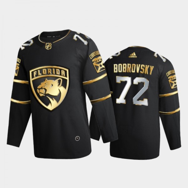 Florida Panthers Sergei Bobrovsky #72 2020-21 Authentic Golden Black Limited Authentic Jersey