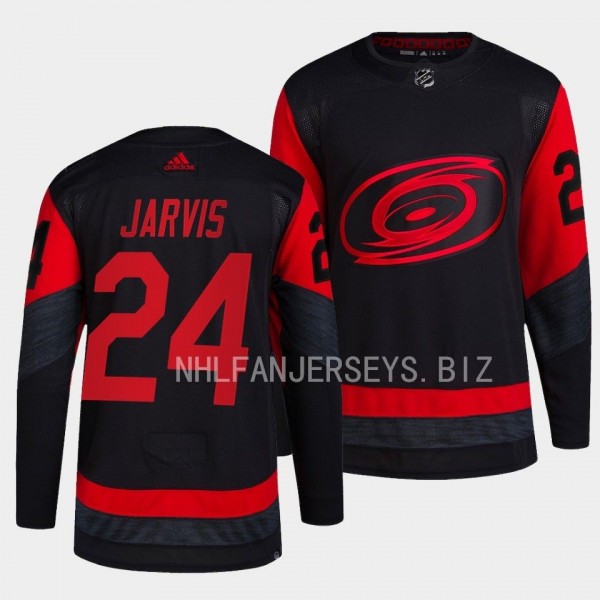 Seth Jarvis Carolina Hurricanes 2023 NHL Stadium Series Black #24 Primegreen Authentic Jersey Men's