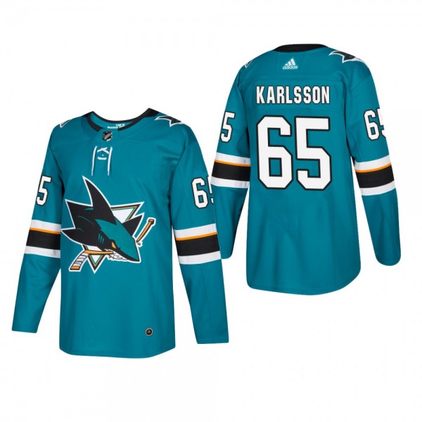 Men's San Jose Sharks Erik Karlsson #65 Home Teal ...