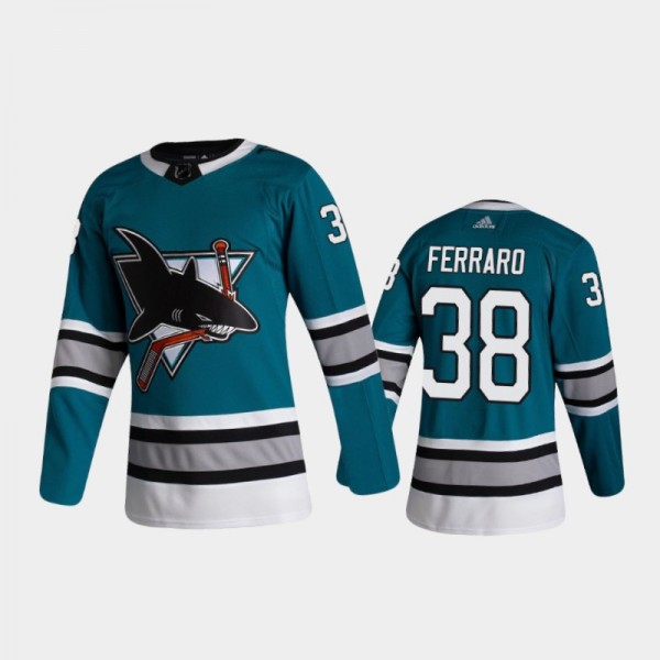 San Jose Sharks Mario Ferraro #38 Heritage Teal 2020-21 30th Anniversary Authentic Jersey