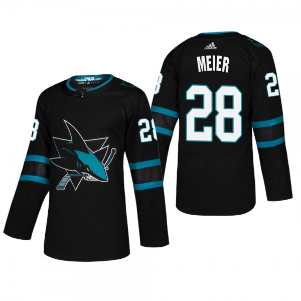 Men's San Jose Sharks Timo Meier #28 2018-19 Alternate Reasonable Authentic Pro Jersey - Black