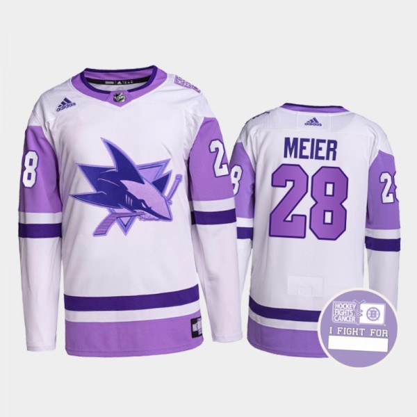 San Jose Sharks Timo Meier #28 Hockey Fights Cance...