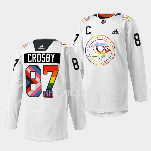 Pittsburgh Penguins 2022 Pride warmup Sidney Crosb...