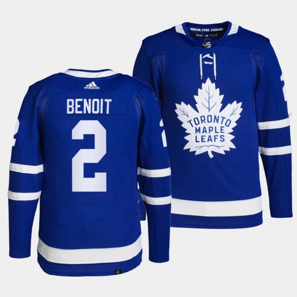 Simon Benoit Toronto Maple Leafs Home Blue #2 Primegreen Authentic Pro Jersey Men's