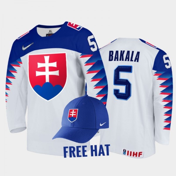 Denis Bakala Slovakia Hockey White Free Hat Jersey...