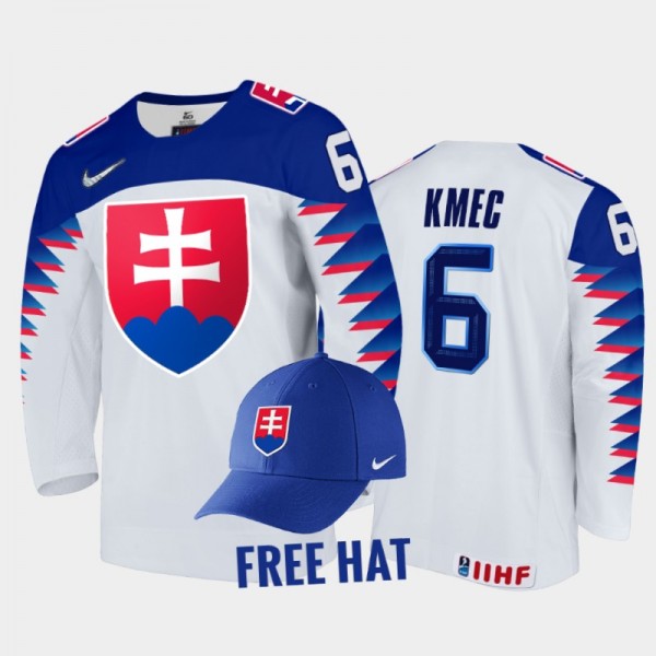 Jozef Kmec Slovakia Hockey White Free Hat Jersey 2...