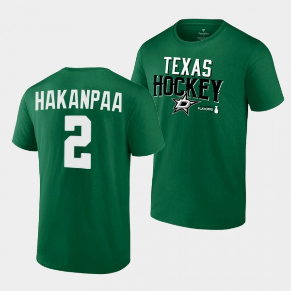 Jani Hakanpaa Dallas Stars 2022 Stanley Cup Playoffs Hockey Green T-Shirt