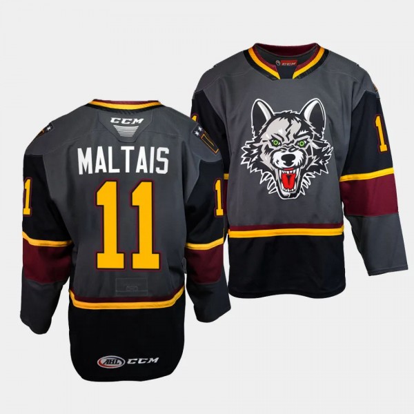 Steve Maltais Chicago Wolves #11 Grey AHL Storm Alternate Jersey 30th Season