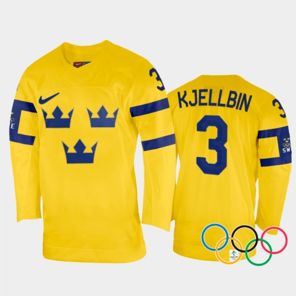 Anna Kjellbin Sweden Women's Hockey Yellow Home Je...