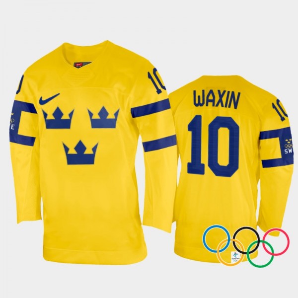 Mina Waxin Sweden Women's Hockey Yellow Home Jerse...