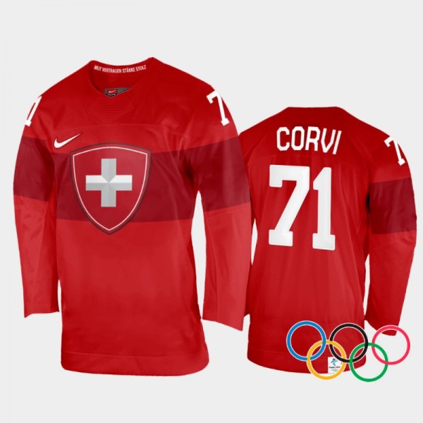 Switzerland Hockey Enzo Corvi 2022 Winter Olympics...