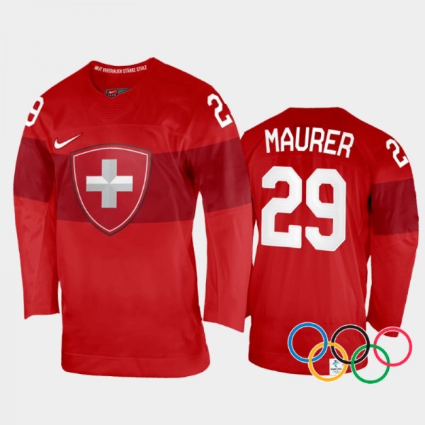Saskia Maurer Switzerland Women's Hockey Red Home ...