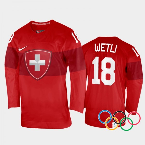 Stefanie Wetli Switzerland Women's Hockey Red Home...
