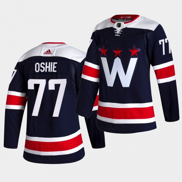 T.J. Oshie #77 Capitals 2020-21 Alternate Third Authentic Navy Jersey