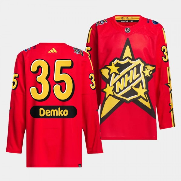 2024 NHL All-Star Game Vancouver Canucks Thatcher Demko #35 Red drew house Jersey