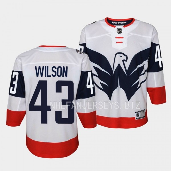 Washington Capitals #43 Tom Wilson 2023 NHL Stadium Series Player White Youth Jersey