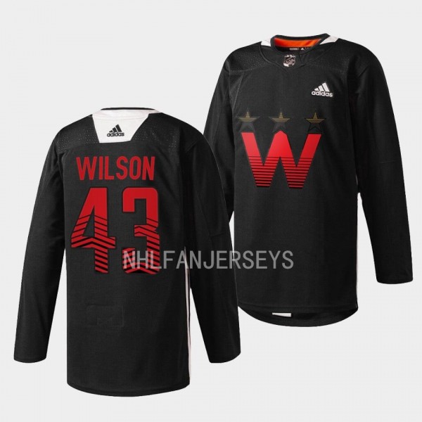 Washington Capitals 2023 Celebrating Black History Tom Wilson #43 Black Jersey Warmup